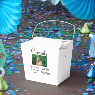 graduation photo simple classic add class year sch favour box