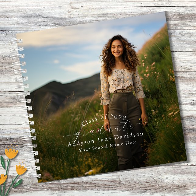 Graduation Photo Spiral Notebook Guestbook (Creator Uploaded)