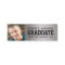 Graduation Photo Sporty Name Card Faux Silver Foil