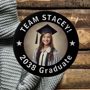 Graduation Photo Team Graduates Name 10 Cm Round Badge