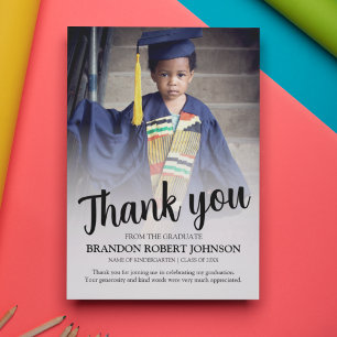 Graduation Photo Thank You Card