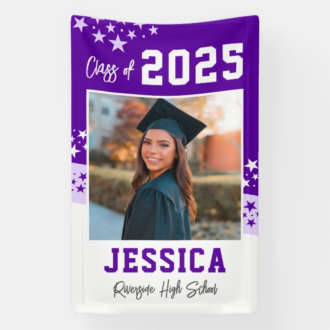 Graduation Photo Vinyl Banner Decoration (Vertical)