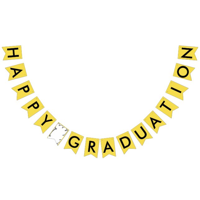 Graduation Photo Yellow Black Bunting (All)