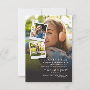 Graduation Photos Modern Grad 2025 Party Invitation