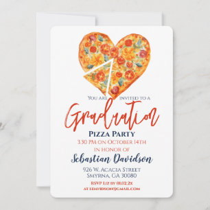 Graduation Pizza Party Invitation