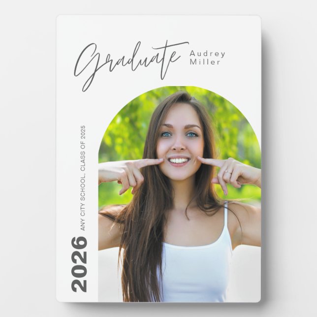 Graduation Plaque with Photo (Front)