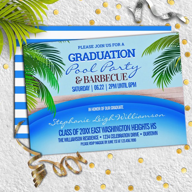 Graduation Pool Party Invitation (Creator Uploaded)