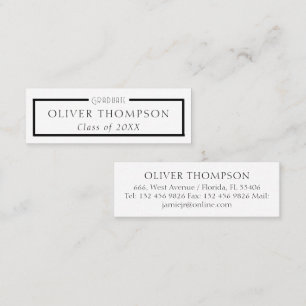 Graduation Professional Networking Mini Business Card