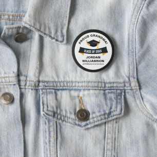 Graduation Proud Grandma of Graduate Class of 2018 6 Cm Round Badge