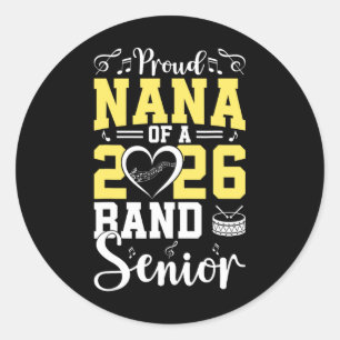 Graduation Proud Nana Of A Nd Senior 2026 Grandmot Classic Round Sticker