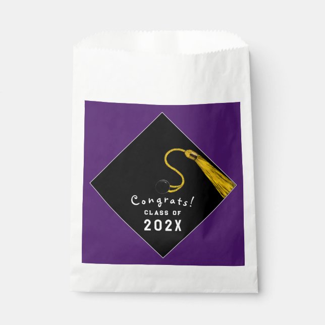 Graduation Purple Party Favour Bag (Front)