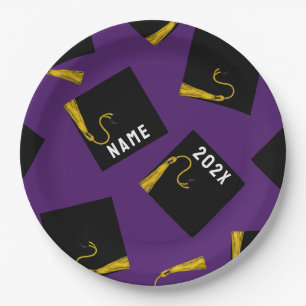 Graduation Purple Party Paper Plates