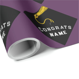 Graduation Purple Wrapping Paper