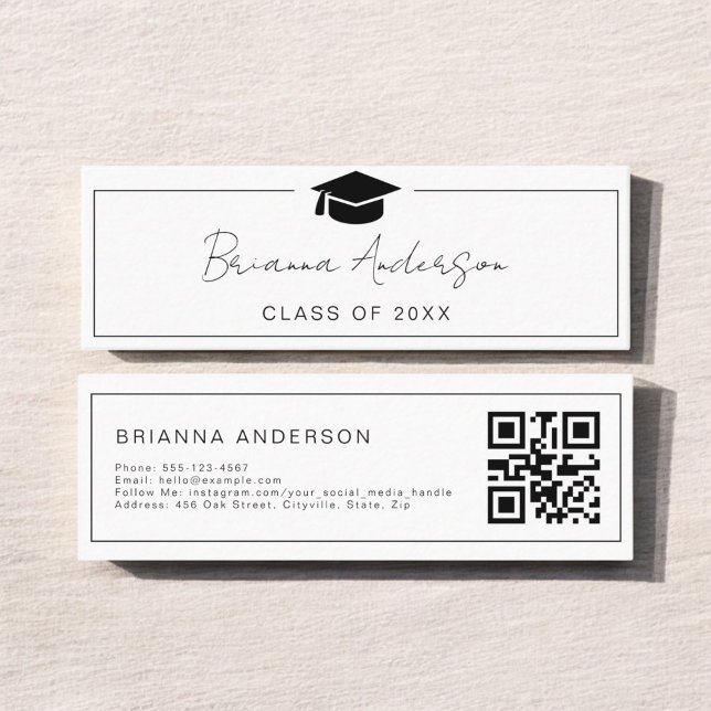 Graduation QR Code Name Card Insert Card (Creator Uploaded)