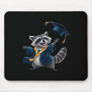Graduation Racoon Mouse Pad