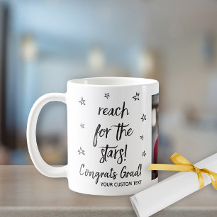 Graduation Reach For the Stars Custom Grad Photo Coffee Mug