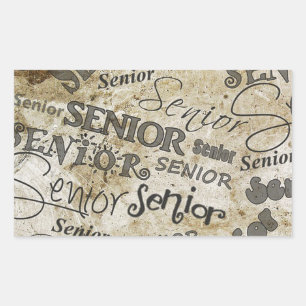 graduation rectangular sticker