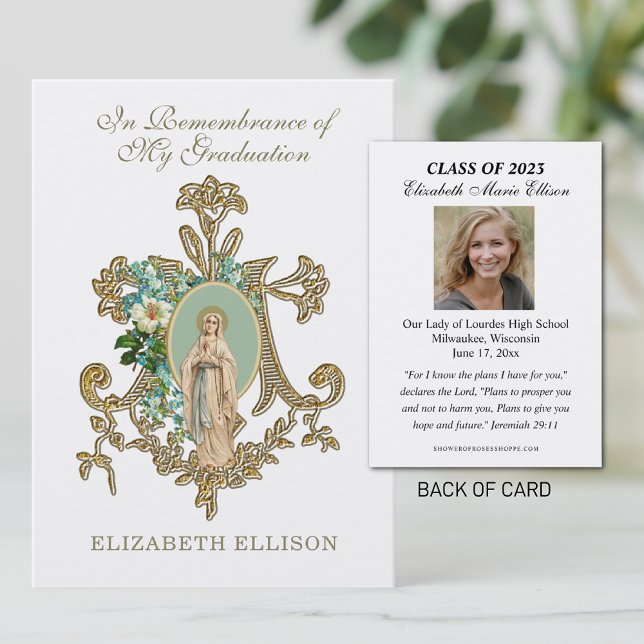 Graduation Remembrance Religious Holy Prayer Cards (Creator Uploaded)
