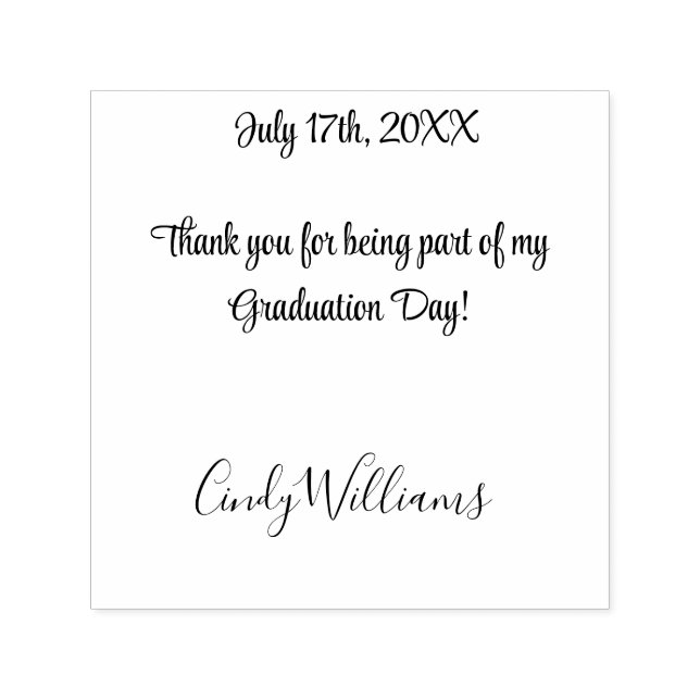 Graduation response self-inking stamp (Design)