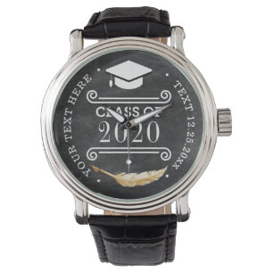 Graduation Retro Chalkboard Personalised Luxury Watch