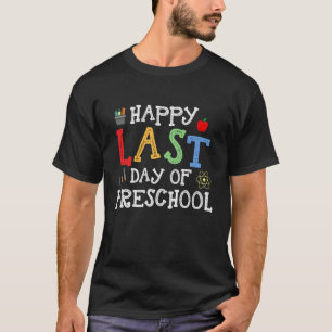 Graduation Retro Happy Last Day of Preschool T-Shirt