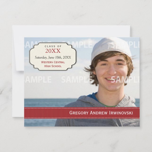 Graduation Ribbon Invitation (Front)