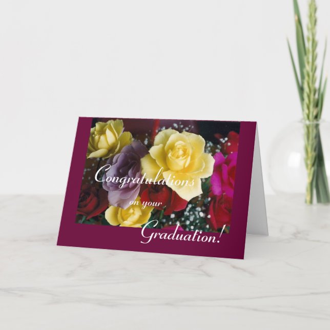 Graduation roses card (Front)