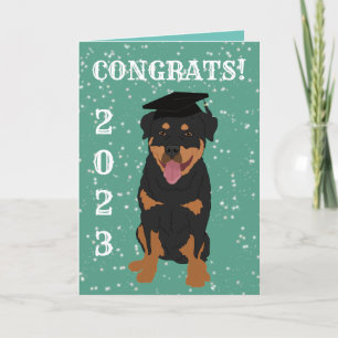 Graduation Rottweiler Card