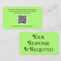 Graduation  RSVP QR Code Response Card
