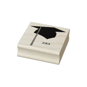 Graduation Rubber Stamps with Custom Year