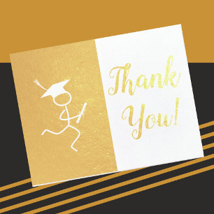 Graduation Runner © Grad Thank You Gold Foil Card