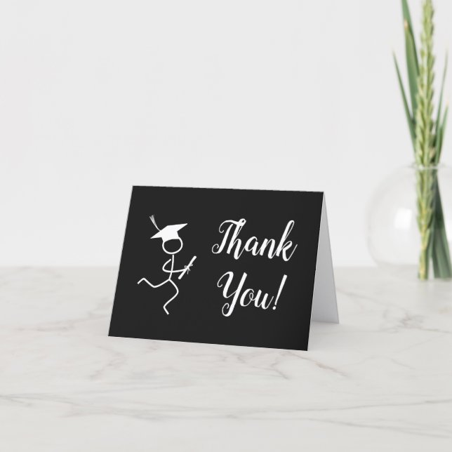 Graduation Runner © Running Grad Thank You Card (Front)