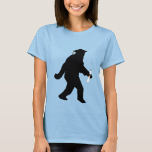 Graduation Sasquatch with Grad Cap T-Shirt