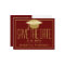 Graduation Save the Date Chic Maroon Gold Grad Cap