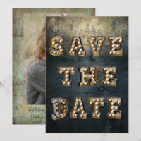 Graduation Save The Date Marquee Theatre Lights