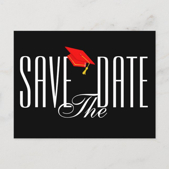 Graduation Save the Date Postcard Invitation (Front)