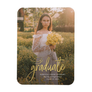 Graduation Script Photo Grad 2026 Announcement Magnet
