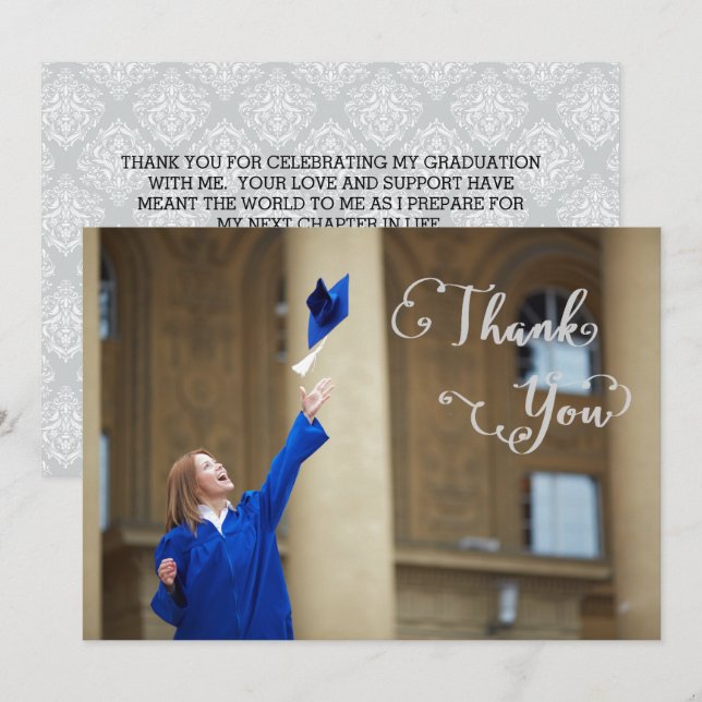 Graduation Script - Thank You Invitation (Front/Back)
