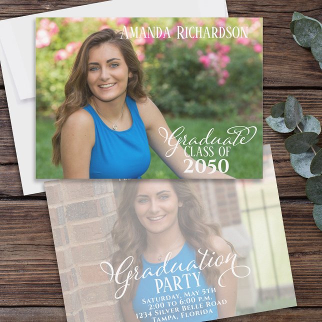 Graduation Script Two Photo Template (Creator Uploaded)