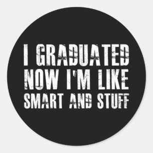 Graduation senior 2024 funny college high school G Classic Round Sticker