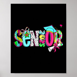 Graduation Senior 2025 Retro Cl Of 2025 Coquette B Poster
