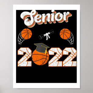Graduation Senior Basketball Player Poster