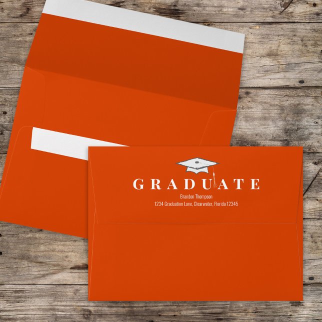 Graduation Simple Classic Modern Orange Envelope (Creator Uploaded)