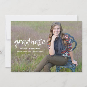 Graduation Simple Modern Announcement Card