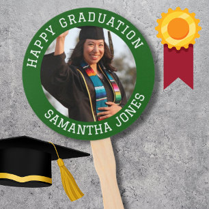 Graduation simple photo modern Graduate party Hand Fan