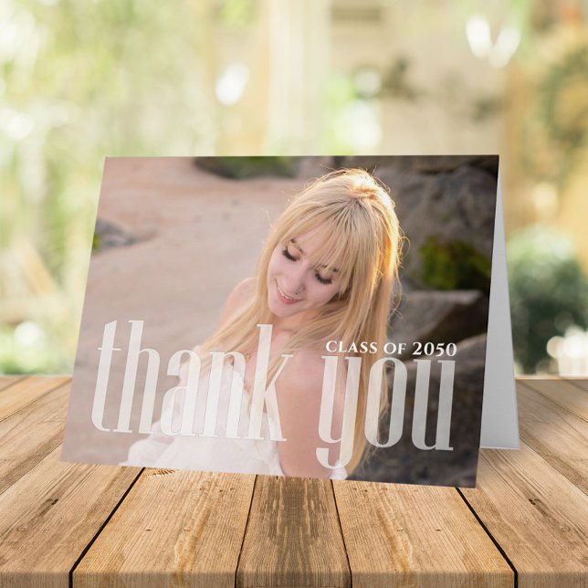 Graduation Simple Thank You Minimalist Two Card (Creator Uploaded)