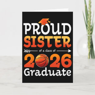Graduation Sketll Retro Proud Sister Of A 2026 Gra Card