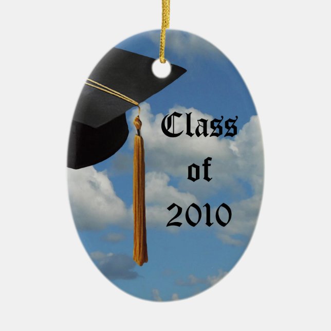 Graduation Sky Personalised Christmas Ornament (Front)