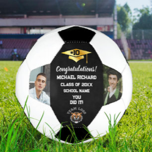 Graduation Soccer Custom Photo & Name Keepsake Ball