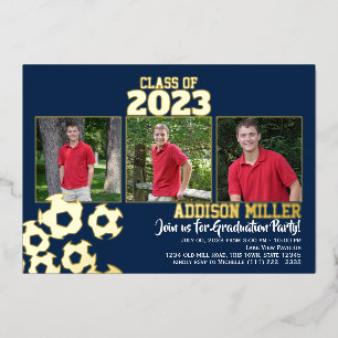 Graduation Soccer Tri Photo with Colour Choice